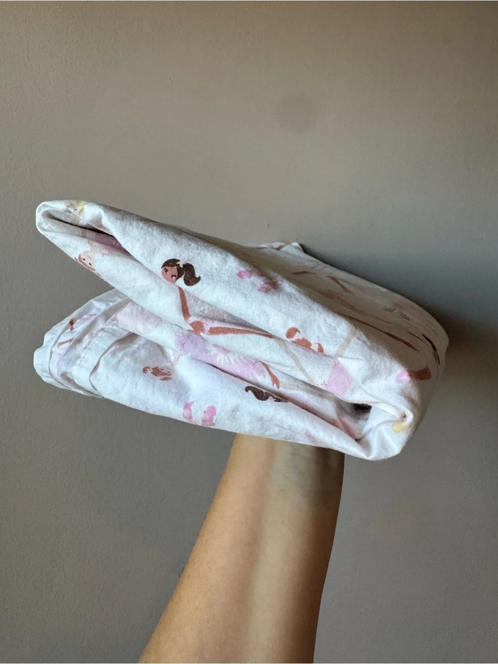 Pottery Barn Kids 100% Cotton Ballerina Dancing Twin Flat Sheet‎